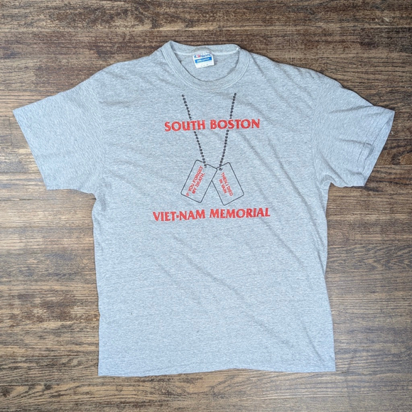 Hanes Other - Men's Hanes Gray South Boston Viet-Nam Memorial Short Sleeve Tee XL